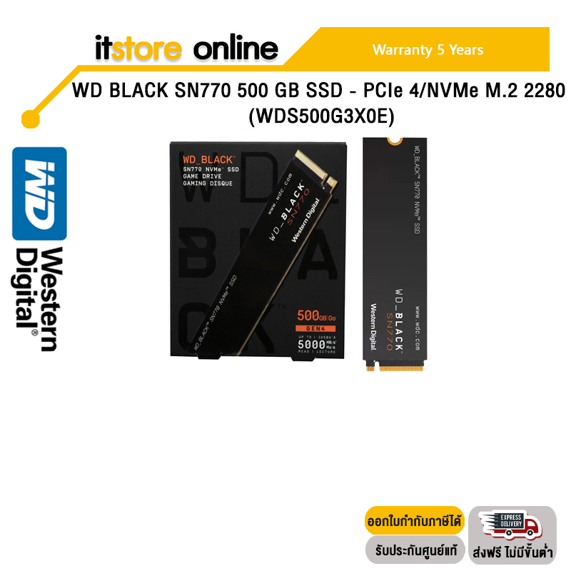 WD_BLACK SN770 WDS500G3X0E - SSD - 500 Go - interne - M.2 2280