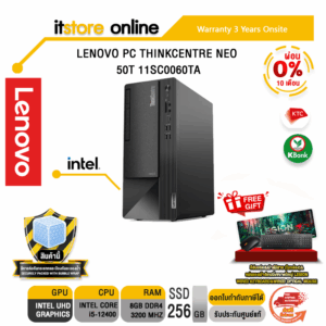 [ผ่อน 0% 10 ด.]LENOVO PC THINKCENTRE NEO 50T 11SC0060TA/ i5-12400/ประกัน 3 Y Onsite/BY ITSTORE-ONLINE