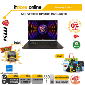 [ผ่อน 0% 10 ด.]MSI VECTOR GP68HX 13VG-202TH/i9-13980HX/ประกัน 3 Y/BY ITSTORE-ONLINE