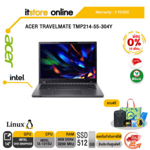 [ผ่อน 0% 10 ด.] ACER TRAVELMATE TMP214-55-304Y /ประกัน 3Y/BY ITSTORE-ONLINE