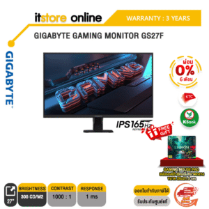 [ผ่อน 0% 6 ด.]GIGABYTE GAMING MONITOR GS27F(IPS/165Hz)/ประกัน 3 Years/BY ITSTORE-ONLINE