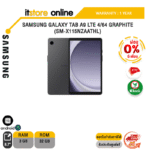 [ผ่อน 0% 6 ด.]SAMSUNG GALAXY TAB A9 LTE 4/64 GRAPHITE (SM-X115NZAATHL)/ประกัน 1 Year1