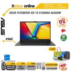 [ผ่อน 0% 10 ด.]ASUS VIVOBOOK GO 15 X1504GA-NJ322W/i3-N305/ประกัน 2 Years/BY ITSTORE-ONLINE