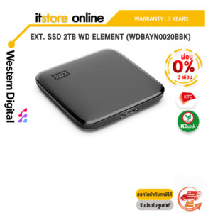[ผ่อน 0% 3 ด.]EXT. SSD 2TB WD ELEMENT WDBAYN0020BBK/ประกัน 3 YEARS/BY ITSTORE-ONLINE