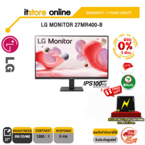 [ผ่อน 0% 3 ด.]LG MONITOR 27MR400-B (IPS/100HZ)/ประกัน 3 YEARS+ONSITE/BY ITSTORE-ONLINE