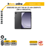 SAMSUNG GALAXY TAB A9 LTE 4/64 GRAPHITE (SM-X115NZAATHL)/ประกัน 1 Year