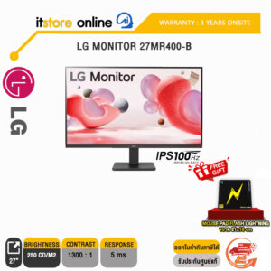 LG MONITOR 27MR400-B (IPS/100HZ)/ประกัน 3 YEARS+ONSITE/BY ITSTORE-ONLINE