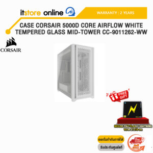 CASE CORSAIR 5000D CORE AIRFLOW WHITE TEMPERED GLASS MID-TOWER CC-9011262-WW/ประกัน 2 Years/BY ITSTORE-ONLINE