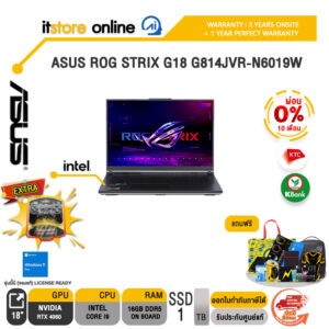 [ผ่อน 0% 10 ด.]ASUS ROG Strix G18 G814JVR-N6019W/i9-14900HX/ประกัน 3 Years+1 Year Perfect Warranty/BY ITSTORE ONLINE