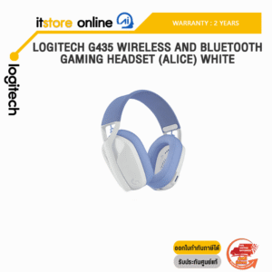LOGITECH G435 WIRELESS AND BLUETOOTH GAMING HEADSET (ALICE) WHITE/ ประกัน 2 Years/BY ITSTORE-ONLINE