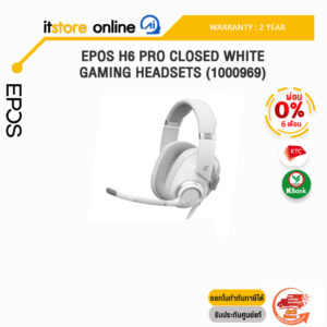 [ผ่อน 0% 6 ด.]EPOS H6 PRO CLOSED WHITE GAMING HEADSETS (1000969)/ประกัน 2 YEARS/BY ITSTORE-ONLINE