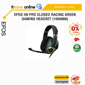 [ผ่อน 0% 6 ด.]EPOS H6 PRO CLOSED RACING GREEN GAMING HEADSET (1000968)/ประกัน 2 YEARS/BY ITSTORE-ONLINE