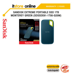 SANDISK EXTREME PORTABLE SSD 1TB MONTEREY GREEN (SDSSDE61-1T00-G25M)/ประกัน 5 Years/BY ITSTORE ONLINE