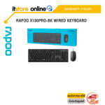 RAPOO X130PRO-BK WIRED KEYBOARD/ประกัน 2 Year/BY ITSTORE-ONLINE