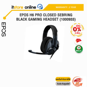 [ผ่อน 0% 6 ด.]EPOS H6 PRO CLOSED SEBRING BLACK GAMING HEADSET (1000933)/ประกัน 2 YEARS/BY ITSTORE-ONLINE