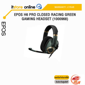 EPOS H6 PRO CLOSED RACING GREEN GAMING HEADSET (1000968)/ประกัน 2 YEARS/BY ITSTORE-ONLINE