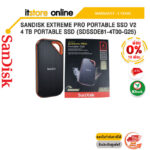 [ผ่อน 0% 10 ด.]SANDISK EXTREME PRO PORTABLE SSD V2 4 TB PORTABLE SSD (SDSSDE81-4T00-G25)/ประกัน 5 YEARS/BY ITSTORE-ONLINE