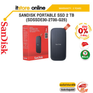 [ผ่อน 0% 3 ด.]SANDISK PORTABLE SSD 2 TB (SDSSDE30-2T00-G25)/ประกัน 3 YEARS/BY ITSTORE-ONLINE