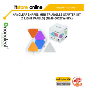 NANOLEAF SHAPES MINI TRIANGLES STARTER KIT [5 LIGHT PANELS] (NL48-5002TW-5PK)/ประกัน 2 Years/BY ITSTORE-ONLINE