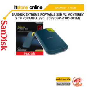 SANDISK EXTREME PORTABLE SSD V2 MONTEREY 2 TB PORTABLE SSD (SDSSDE61-2T00-G25M)/ประกัน 5 YEARS/BY ITSTORE-ONLINE