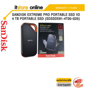 SANDISK EXTREME PRO PORTABLE SSD V2 4 TB PORTABLE SSD (SDSSDE81-4T00-G25)/ประกัน 5 YEARS/BY ITSTORE-ONLINE