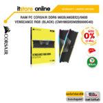 [ผ่อน 0% 10 ด.]RAM PC CORSAIR DDR5 96GB(48GBx2)/5600 VENGEANCE RGB (BLACK) (CMH96GX5M2B5600C40)/ประกัน limited lifetime/BY ITSTORE-ONLINE