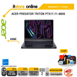 ACER PREDATOR TRITON PTX17-71-99X6/i9-13900HX/ประกัน 3 YEARS/BY ITSTORE-ONLINE