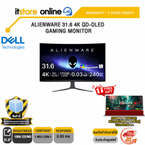 Alienware 31.6 4K QD-OLED Gaming Monitor - AW3225QF(OLED 4K 240Hz)/ประกัน 3 Years+Onsite/BY ITSTORE-ONLINE