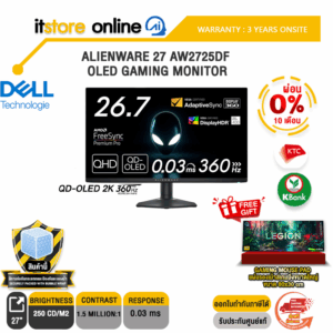 [ผ่อน 0% 10 ด.] Alienware 27 AW2725DF OLED Gaming Monitor - AW2725DF(OLED 2K  360Hz)/ประกัน 3 Years+Onsite/BY ITSTORE-ONLINE