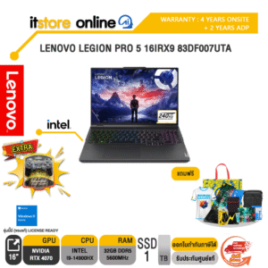LENOVO Legion Pro 5 16IRX9 83DF007UTA/i9-14900HX/ประกัน  4 Years Onsite/BY ITSTORE-ONLINE