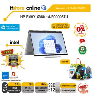 [ผ่อน 0% 10 ด.] HP ENVY X360 14-fc0096TU/ประกัน 3 Years+Onsite/BY ITSTORE-ONLINE