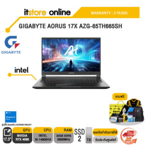GIGABYTE AORUS 17X AZG-65TH665SH/I9-14900HX/ประกัน 3 Years/BY ITSTORE ONLINE