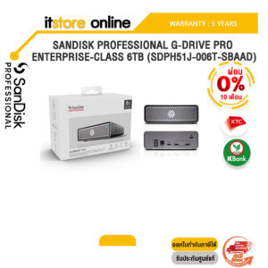 [ผ่อน 0% 10 ด.]SANDISK PROFESSIONAL G-DRIVE PRO ENTERPRISE-CLASS 6TB (SDPH51J-006T-SBAAD)ประกัน 5 YEARS/BY ITSTORE-ONLINE