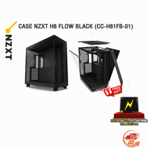 CASE NZXT H6 FLOW BLACK (CC-H61FB-01)/ประกัน 2 Year/BY ITSTORE-ONLINE
