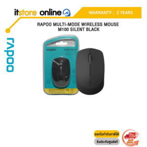 RAPOO Multi-Mode Wireless Mouse M100 Silent Black/ประกัน 2 Year/BY ITSTORE-ONLINE
