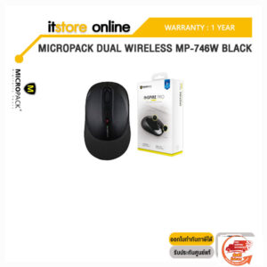 MICROPACK DUAL WIRELESS MP-746W BLACK/ประกัน 1 YEAR/BY ITSTORE-ONLINE