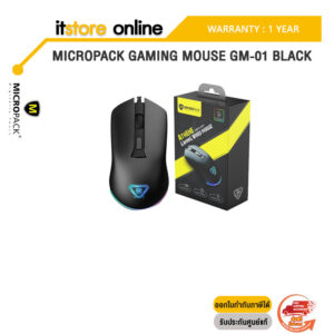 MICROPACK GAMING MOUSE GM-01 BLACK/ประกัน 1 Year/BY ITSTORE ONLINE