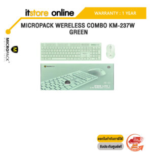 MICROPACK Wireless Combo KM-237W Green/ประกัน 1 Year/BY ITSTORE-ONLINE