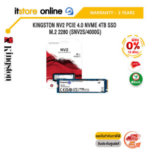 [ผ่อน 0% 10 ด.]KINGSTON NV2 PCIE 4.0 NVME 4TB SSD M.2 2280 (SNV2S/4000G)/ประกัน 3 YEARS/BY ITSTORE-ONLINE