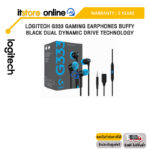 G333 GAMING EARPHONES BUFFY BLACK DUAL DYNAMIC DRIVE TECHNOLOGY/ประกัน 2 year/BY ITSTORE-ONLINE