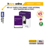 [ผ่อน 0% 10 ด.]WD 3.5" Purple Pro Smart Video Internal 18TB 7200rpm (WD181PURP)/ประกัน 5 Year/BY ITSTORE-ONLINE