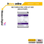 WD PURPLE PRO 12TB 3.5" HDD (WD121PURP)/ประกัน 5 Years/BY ITSTORE-ONLINE
