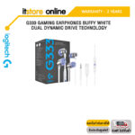 G333 GAMING EARPHONES BUFFY WHITE DUAL DYNAMIC DRIVE TECHNOLOGY/ประกัน 2 Year/BY ITSTORE-ONLINE