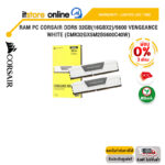 [ผ่อน 0% 3 ด.]RAM PC CORSAIR DDR5 32GB(16GBX2)/5600 VENGEANCE WHITE (CMK32GX5M2B5600C40W)/ประกัน Limited Life Time/BY ITSTORE ONLINE