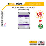 [ผ่อน 0% 10 ด.]WD PURPLE PRO 12TB 3.5" HDD (WD121PURP)/ประกัน 5 Years/BY ITSTORE-ONLINE