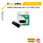 APACER 32GB/AH356 USB 3.1/3.2 HANDY DRIVE/ประกัน LT/BY ITSTORE ONLINE