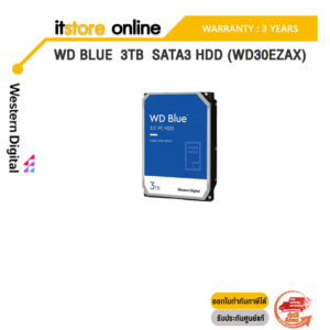 WD Blue  3TB  SATA3 HDD (WD30EZAX)/ประกัน 3 Years/BY ITSTORE-ONLINE