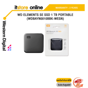 WD ELEMENTS SE SSD 1 TB PORTABLE (WDBAYN0010BBK-WESN)/ประกัน 3 YEARS