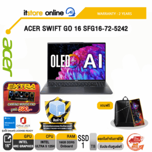 ACER SWIFT GO 16 SFG16-72-5242/ประกัน 2 YEARS/BY ITSTORE-ONLINE