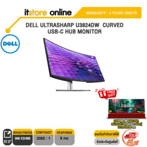 DELL ULTRASHARP U3824DW  CURVED USB-C HUB MONITOR(IPS/60Hz)/ประกัน 3 Years Onsite/BY ITSTORE ONLINE